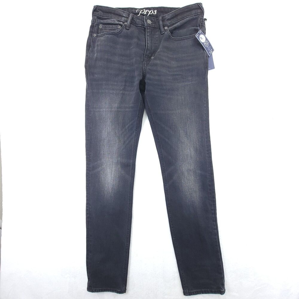 Prps Le Sabre Jeans Mens 30x31 Black Slim Straight Fit Japanese Denim NWT